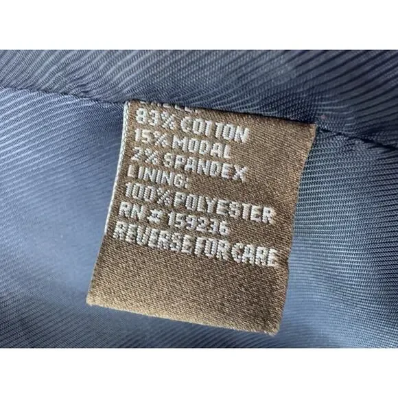 J.Mclaughlin Womens Aubrey Blazer Jacket M Navy Blue Corduroy Preppy Academia - Picture 11 of 14